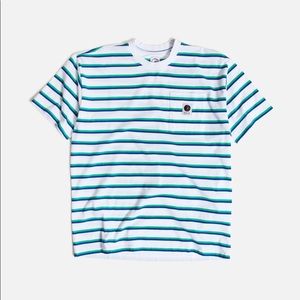 Polar Stripe Pocket T-Shirt - White/Green/Blue